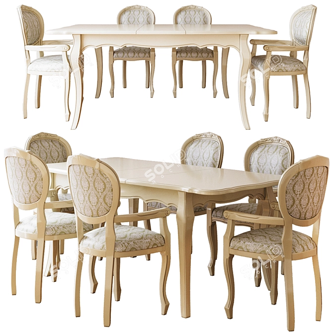 Cleopatra Folding Table: Elegant & Versatile 3D model image 1