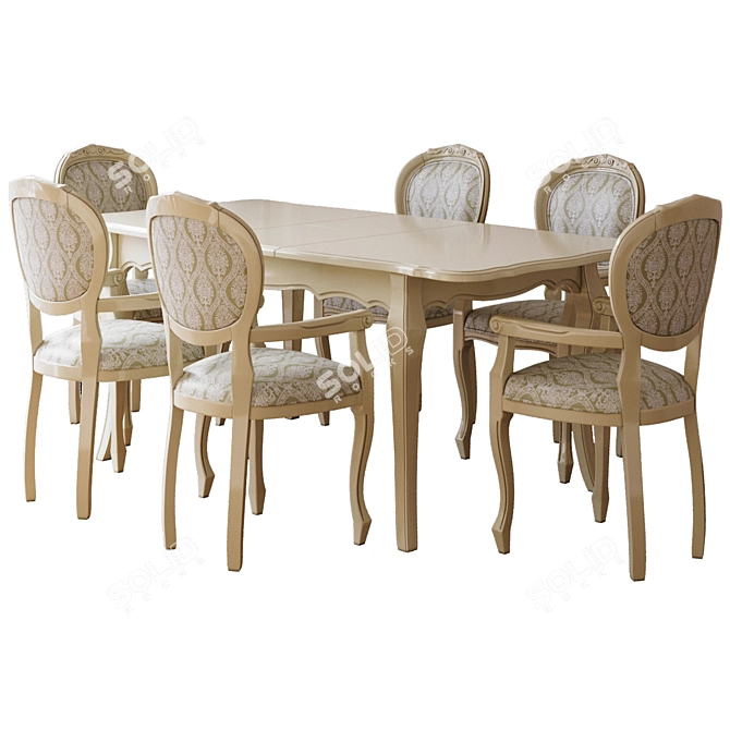 Cleopatra Folding Table: Elegant & Versatile 3D model image 2