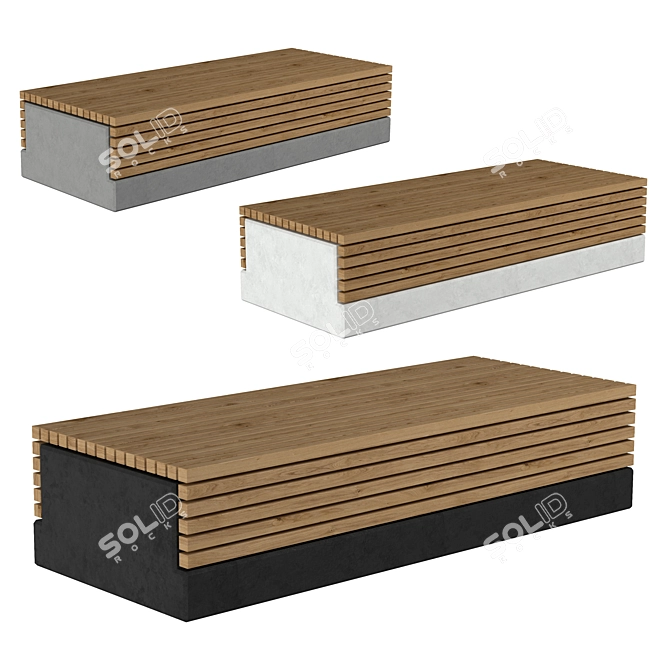 Modern Urban Furniture Bench 2017 3D model image 1