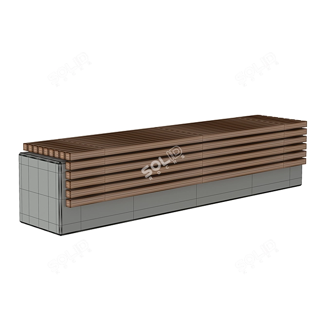 Modern Urban Bench: Stylish and Functional 3D model image 6