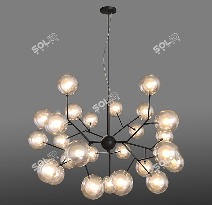 Scandinavian Chandelier Ligamentum 2481-9P 3D model image 1