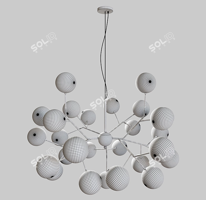 Scandinavian Chandelier Ligamentum 2481-9P 3D model image 7