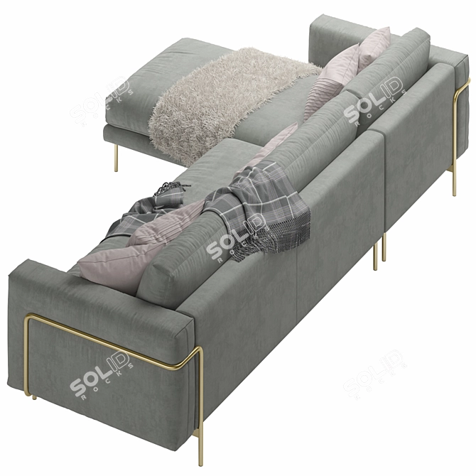 Classic Design Sofa by Calligaris: Rod 3D model image 3