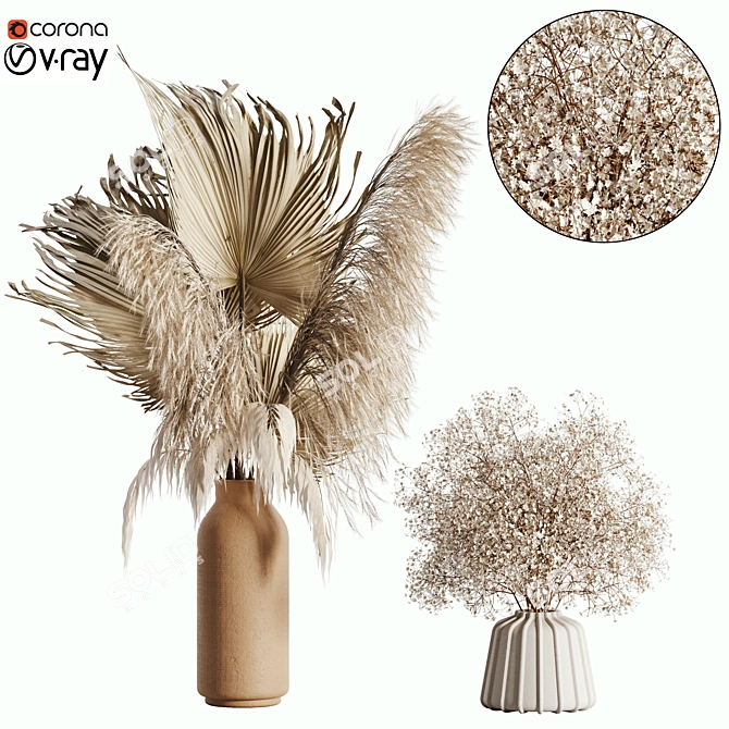 Pampas Set 04: High-Quality 3D Rendering for VRay and Corona. 3D model image 1