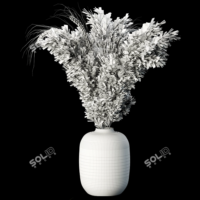 Elegant Dry Plants Bouquet Set 3D model image 4