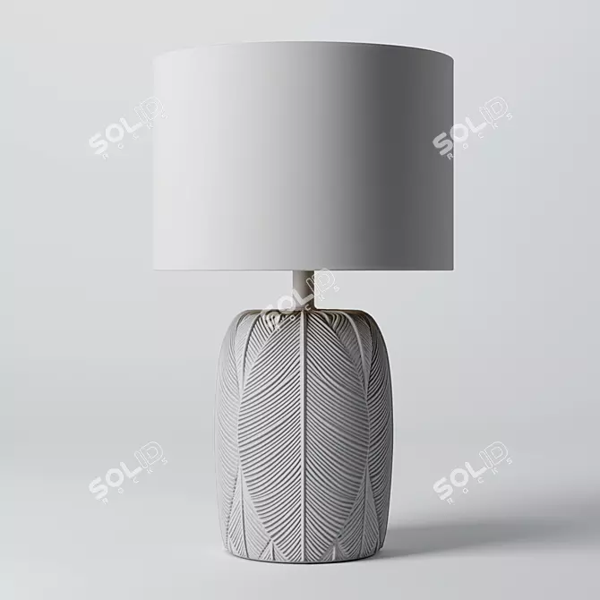 Golden Leaf Table Lamp 3D model image 2