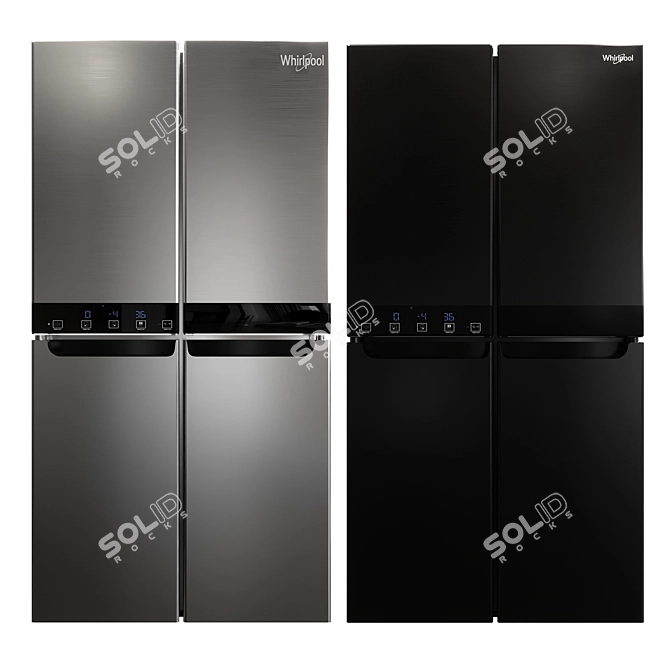 Whirlpool Kitchen Appliance Set 3D model image 3