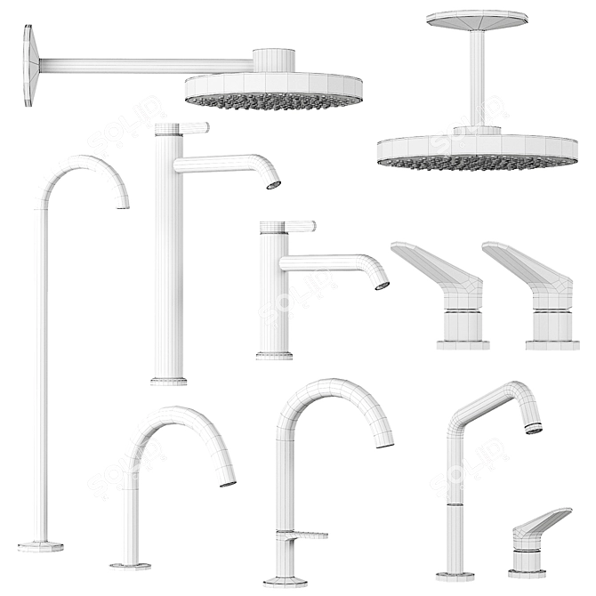 Axor One Faucet and Shower Set 3D model image 3