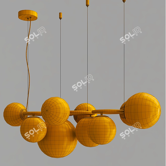 POLDI AMBER: Stunning Metal and Glass Lamps 3D model image 2