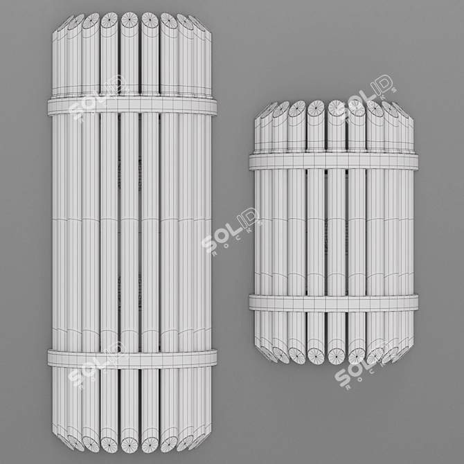 Elegant Crystal Wall Sconce 3D model image 2