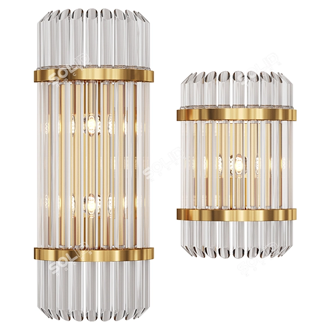 Elegant Crystal Wall Sconce 3D model image 3