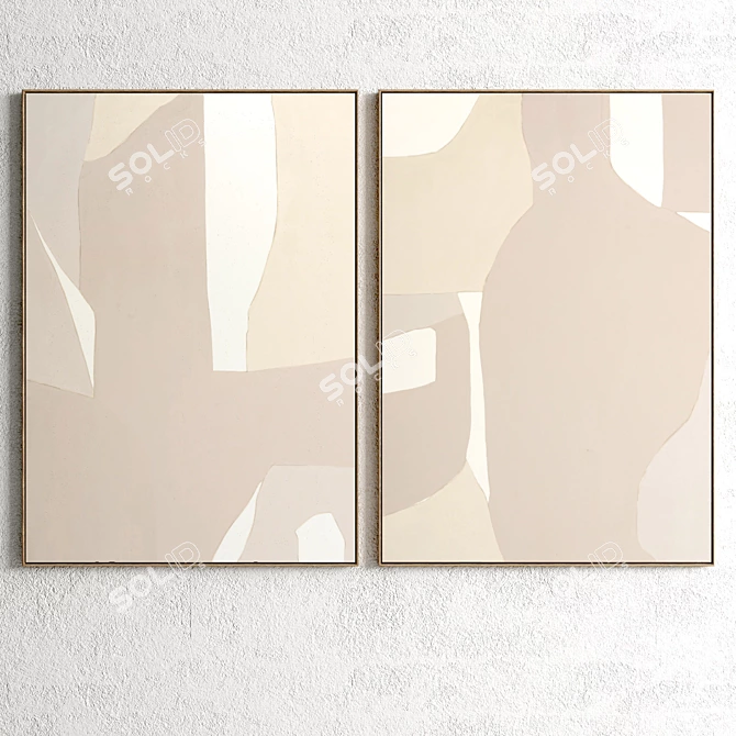 Dual Frame: Plaster Elegance 3D model image 2