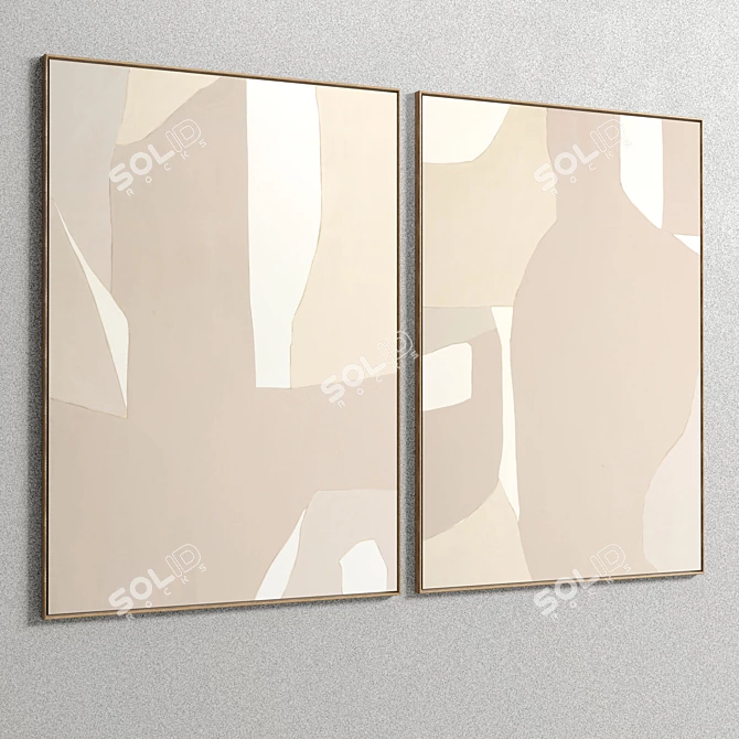 Dual Frame: Plaster Elegance 3D model image 4