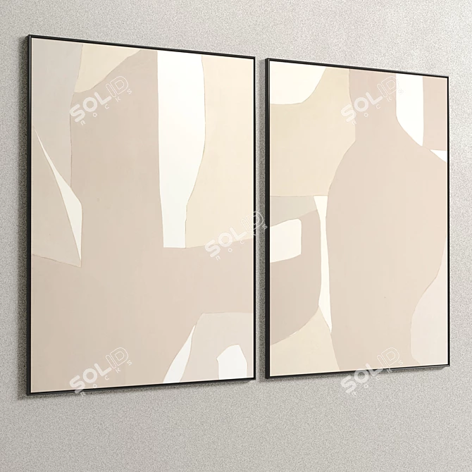 Dual Frame: Plaster Elegance 3D model image 5