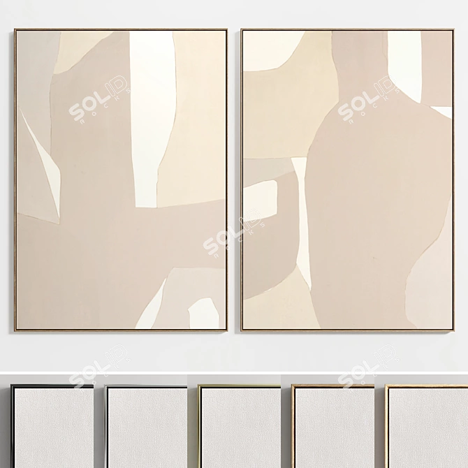 Dual Frame: Plaster Elegance 3D model image 7