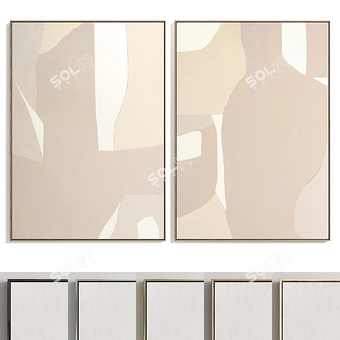 Dual Frame: Plaster Elegance 3D model image 9