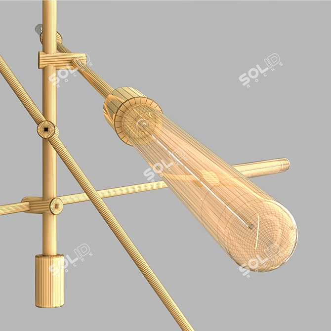 Modern Mobile Chandelier: Stylish Illumination Solution 3D model image 2