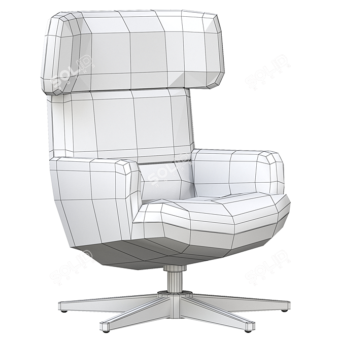 Sleek BOconcept Trento Armchair 3D model image 6