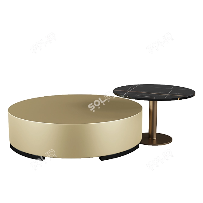 Sleek Round Coffee Table by Formitalia 3D model image 2