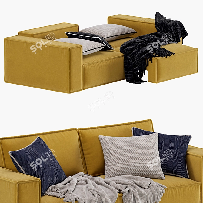 Ebi Happy Yellow Loft Sofa 3D model image 2