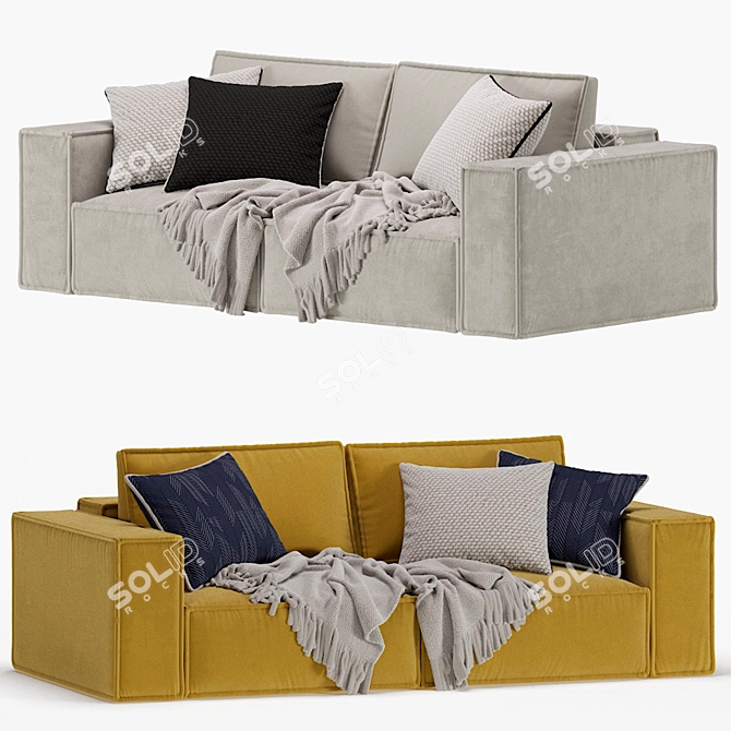 Ebi Happy Yellow Loft Sofa 3D model image 4