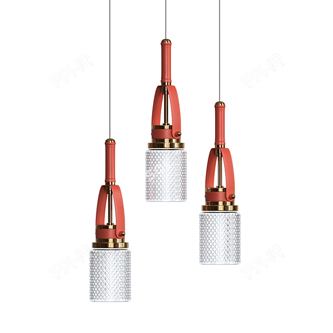 Elegant CHARA LED Ceiling Lamp 3D model image 1