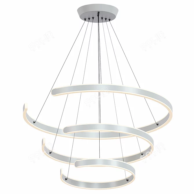 Geometric LED Pendant Light 3D model image 1