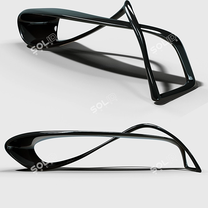 Sleek E-Turn Bench by Kundalini 3D model image 1