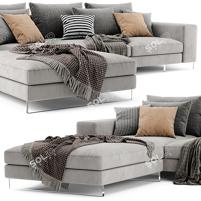 Flexform Lightpiece Sofa Set 3D model image 2