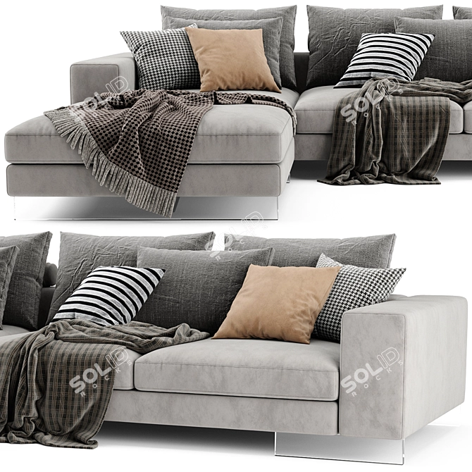 Flexform Lightpiece Sofa Set 3D model image 3