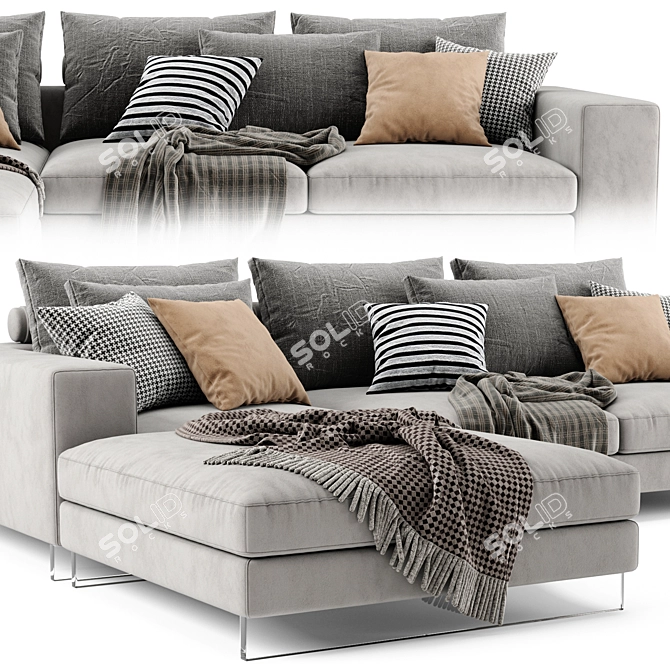 Flexform Lightpiece Sofa Set 3D model image 4