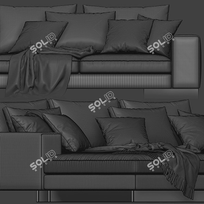 Flexform Lightpiece Sofa Set 3D model image 5