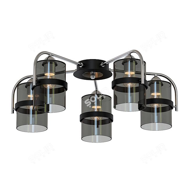 Evoluce Fiumo Sle102002: Sleek and Stylish Ceiling Chandelier 3D model image 1