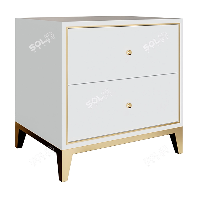 ProHouse: Compact Bedside Table (50x50x40 cm) 3D model image 1