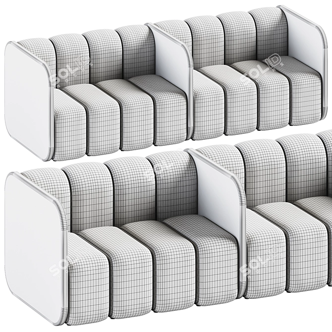 Modular Partition Sofa: Bob by BlaStation 3D model image 2