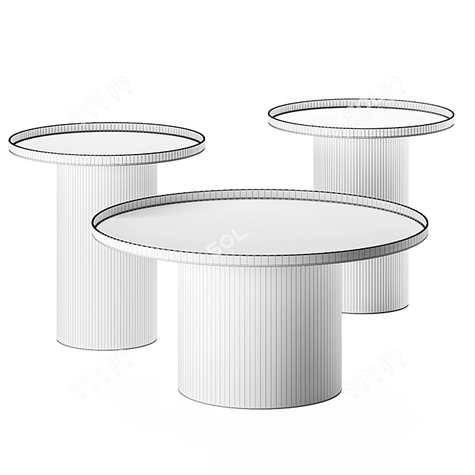 Elegant FLEKSA Coffee Table 3D model image 2