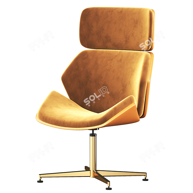 Elegant Aura Cross Soro Chair 3D model image 1