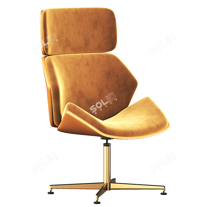 Elegant Aura Cross Soro Chair 3D model image 2