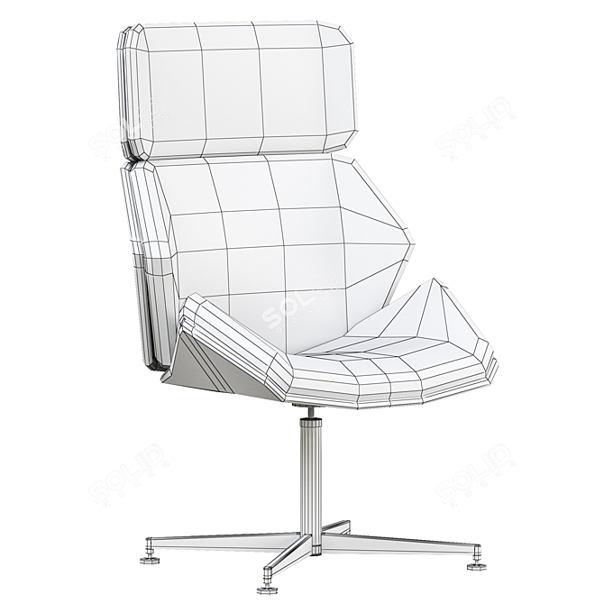 Elegant Aura Cross Soro Chair 3D model image 6