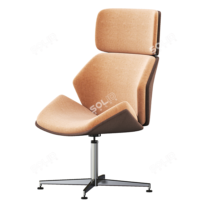 Elegant Aura Cross Soro Chair 3D model image 7