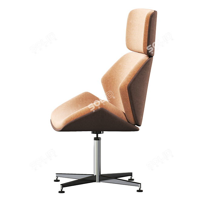 Elegant Aura Cross Soro Chair 3D model image 10