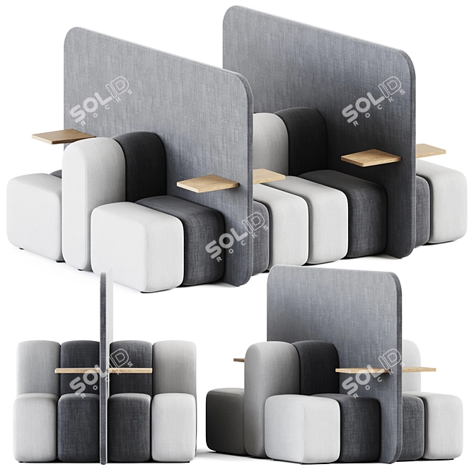 Bob Job Modular Corner Sofa 3D model image 1