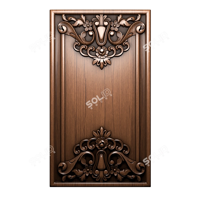 Facade Wood 1: CNC-Compatible 3D Model 3D model image 1