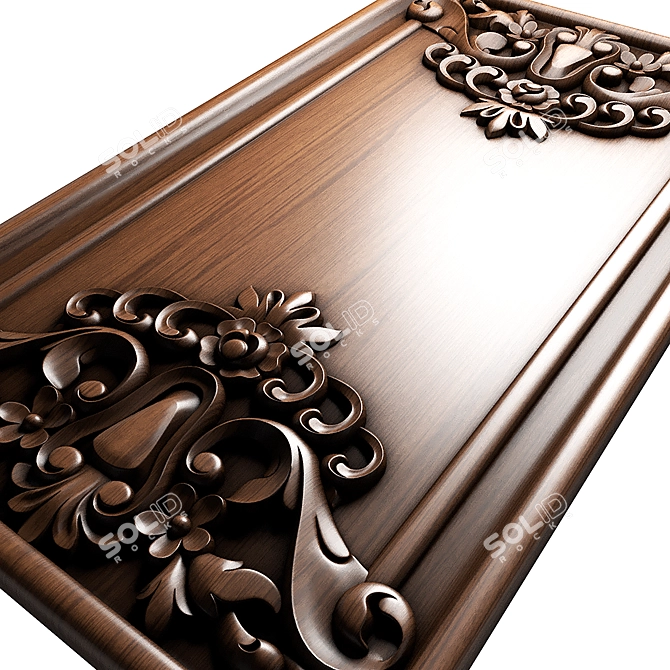 Facade Wood 1: CNC-Compatible 3D Model 3D model image 2