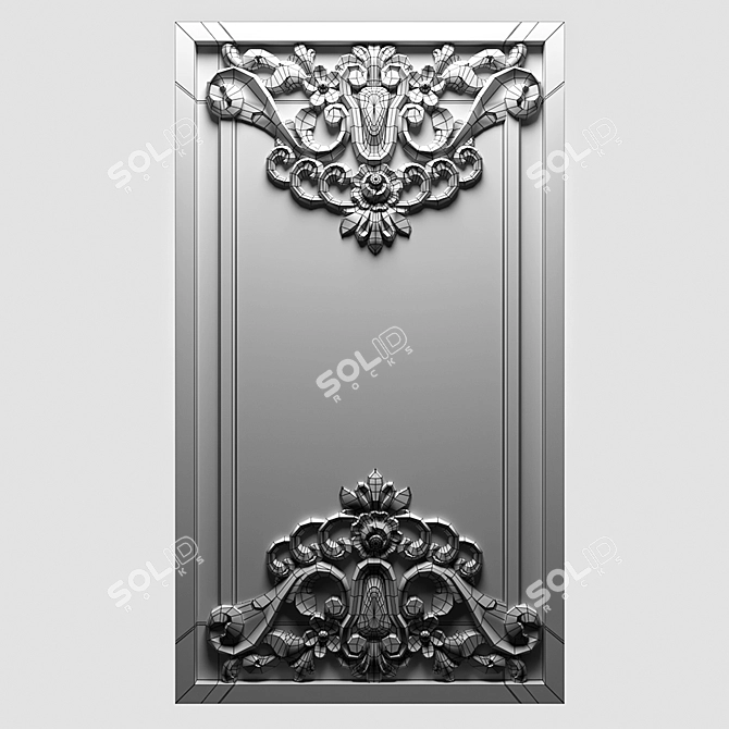 Facade Wood 1: CNC-Compatible 3D Model 3D model image 4