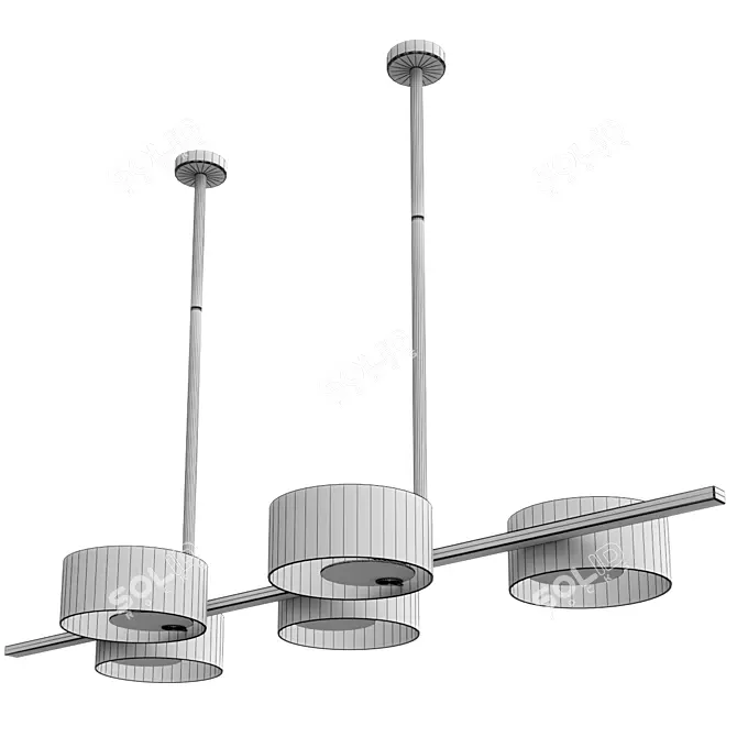 Elegant 120cm Light Fixture 3D model image 4