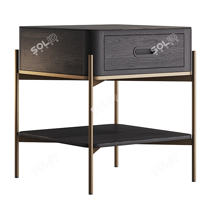 Grotto Oak Wood Coffee Table 3D model image 1