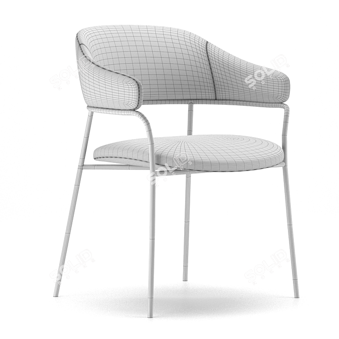Elegant Signorina Dining Chair 3D model image 2