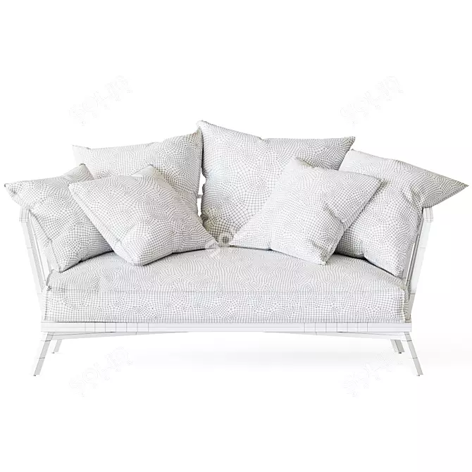 Modern Gray Sofa by Gervasoni 3D model image 3