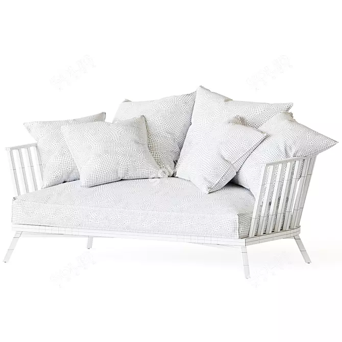 Modern Gray Sofa by Gervasoni 3D model image 4
